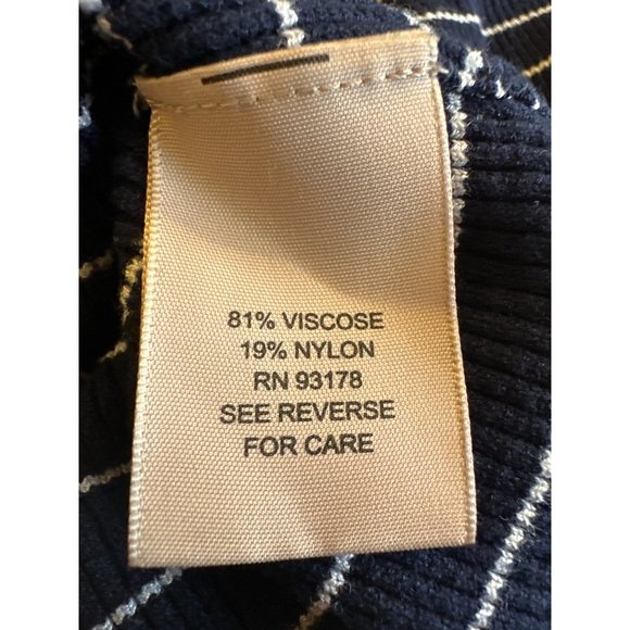 Philosophy Republic Clothing Blend V Neck Striped Navy Blue Cardigan Sweater XL - Picture 7 of 10